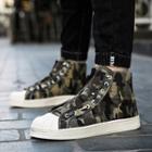Camouflage Printed High-top Sneakers