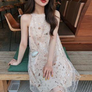 Sequined Halter Dress