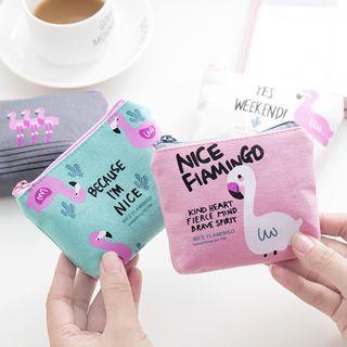 Flamingo Print Coin Purse