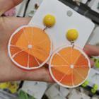 Acrylic Orange Dangle Earring 1 Pair - As Shown In Figure - One Size