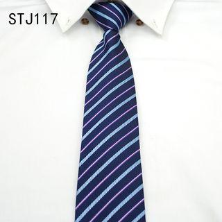 Pre-tied Striped Neck Tie (8cm) Stj117 - One Size