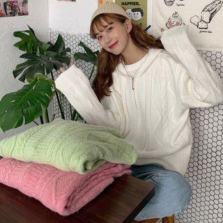 Cable Knit Zip Jacket