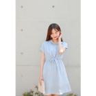 Short-sleeve Half-placket A-line Dress
