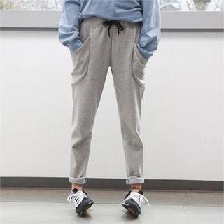 Dual-pocket Baggy-fit Sweatpants