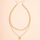 Layered Necklace X604 - Gold - One Size