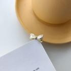 Rhinestone Bow Open Ring K652 - Gold - One Size