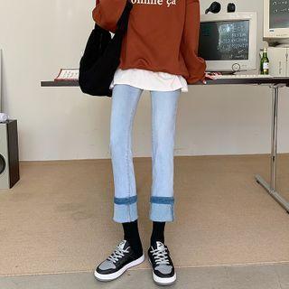 Roll-up Straight-leg Slim-fit Jeans