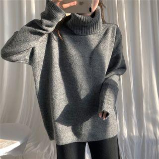 Turtleneck Long Sleeve Sweater / Wide-leg Pants