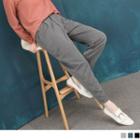 Elastic Waist Ankle Length Tapered Pants