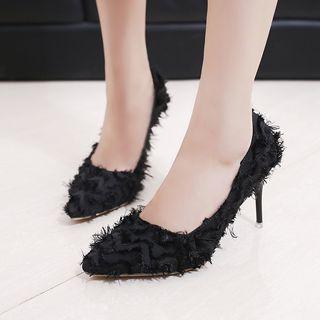 Fringe Pointy-toe Pumps