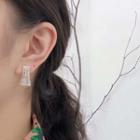 Faux Crystal Fringed Earring 1 Pair - Silver Steel - Silver - One Size