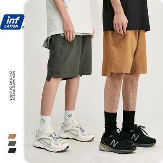 Unisex Dip-back Plain Shorts