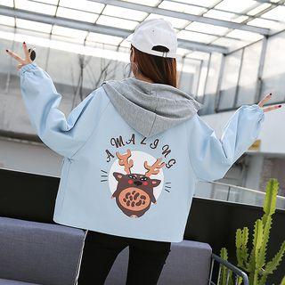 Animal Print Hooded Jacket