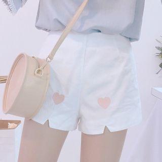 Crew-neck Short-sleeve Top / Embroidered Shorts
