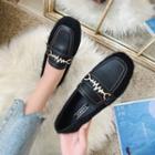 Fluffy Square-toe Loafers