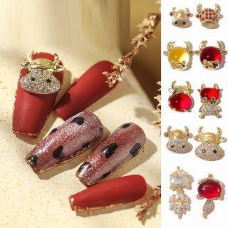 Year Of Cow Rhinestone Nail Art Decoration