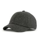 Short-brim Wool Blend Baseball Cap