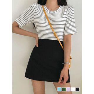 Slim-fit Textured Stripe T-shirt