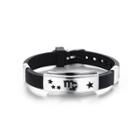Simple Fashion Twelve Constellation Virgo Geometric 316l Stainless Steel Silicone Bracelet Silver - One Size