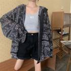 Paisley Print Hooded Blouse