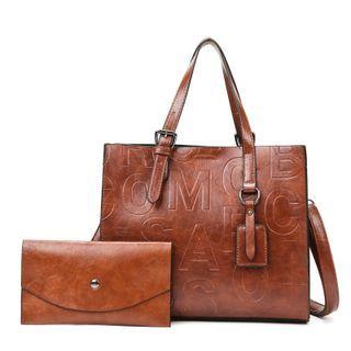 Set: Lettering Tote Bag + Clutch