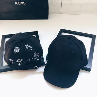Faux Suede Embroidered Baseball Cap