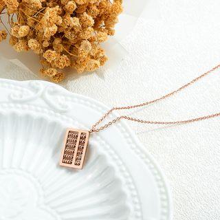 Stainless Steel Abacus Pendant Necklace 1538 - Necklace - One Size
