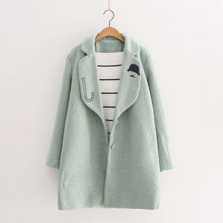 Embroidered Single-breasted Coat