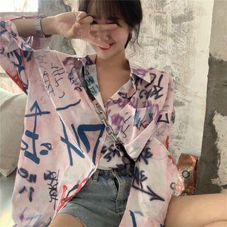 Lettering Shirt Pink - One Size