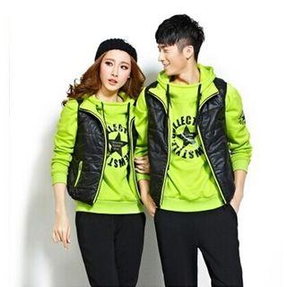 Set: Couple Vest + Printed Pullover + Pants