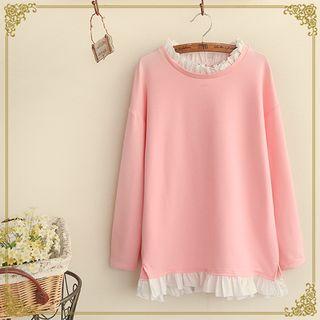 Frill Collar Long Sleeve Top