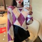 Mohair Argyle Sweater