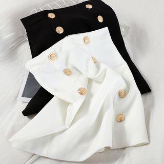 Double Brasated Fitted Skirt