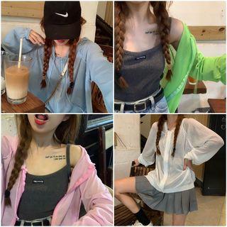 Hooded Light Zip Knit Jacket