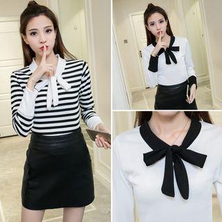 Ribbon Long-sleeve Top