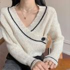 Wrapped Knit Top As Shown In Figure - One Size