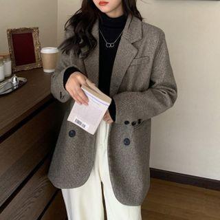 Long-sleeve Woolen Blazer
