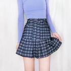 Quilted Ruffled A-line Skirt