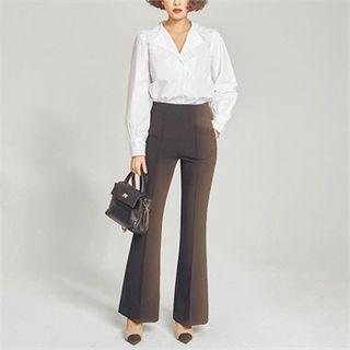 Seam Boot-cut Dress Pants