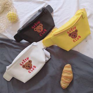 Bear Embroidered Sling Bag