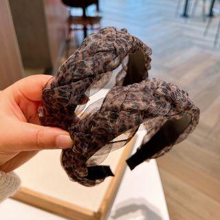 Leopard Print Headband F1002 - Leopard - Brown & Black - One Size