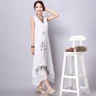 Linen-blend Sleeveless Dress