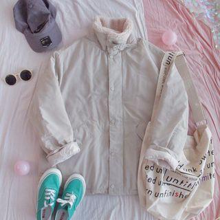 Fleece Lined Jacket White - One Size