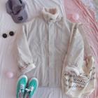 Fleece Lined Jacket White - One Size