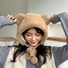 Bear Ear Furry Bonnet Hat