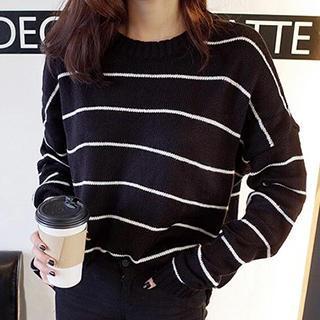 Striped Drop Shoulder Sweater