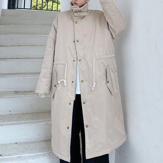 Plain Buckled Collar Coat