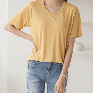Seam-trim Textured T-shirt