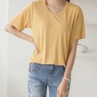 Seam-trim Textured T-shirt
