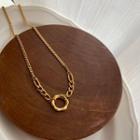 Geometry Pendant Necklace E459 - Gold - One Size